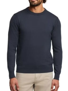 Express Lightweight Crewneck Sweater In Blue Mens Size XL Cotton Blend